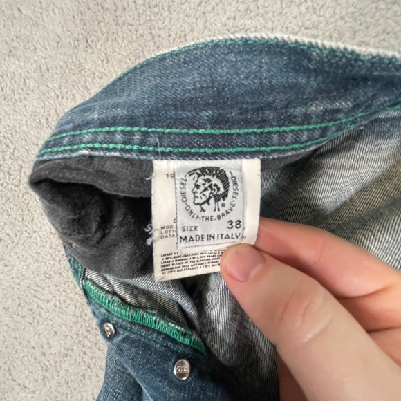 Rare Vintage Diesel Jeans Unique Fades Mens 38x34 (Fit:36x33) Blue Loose Italy - Picture 4 of 14